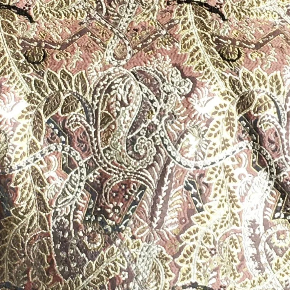 CHETTA B Gold Brocade 2-pc Skirt Set w/Mink Trim - Picture 9 of 16